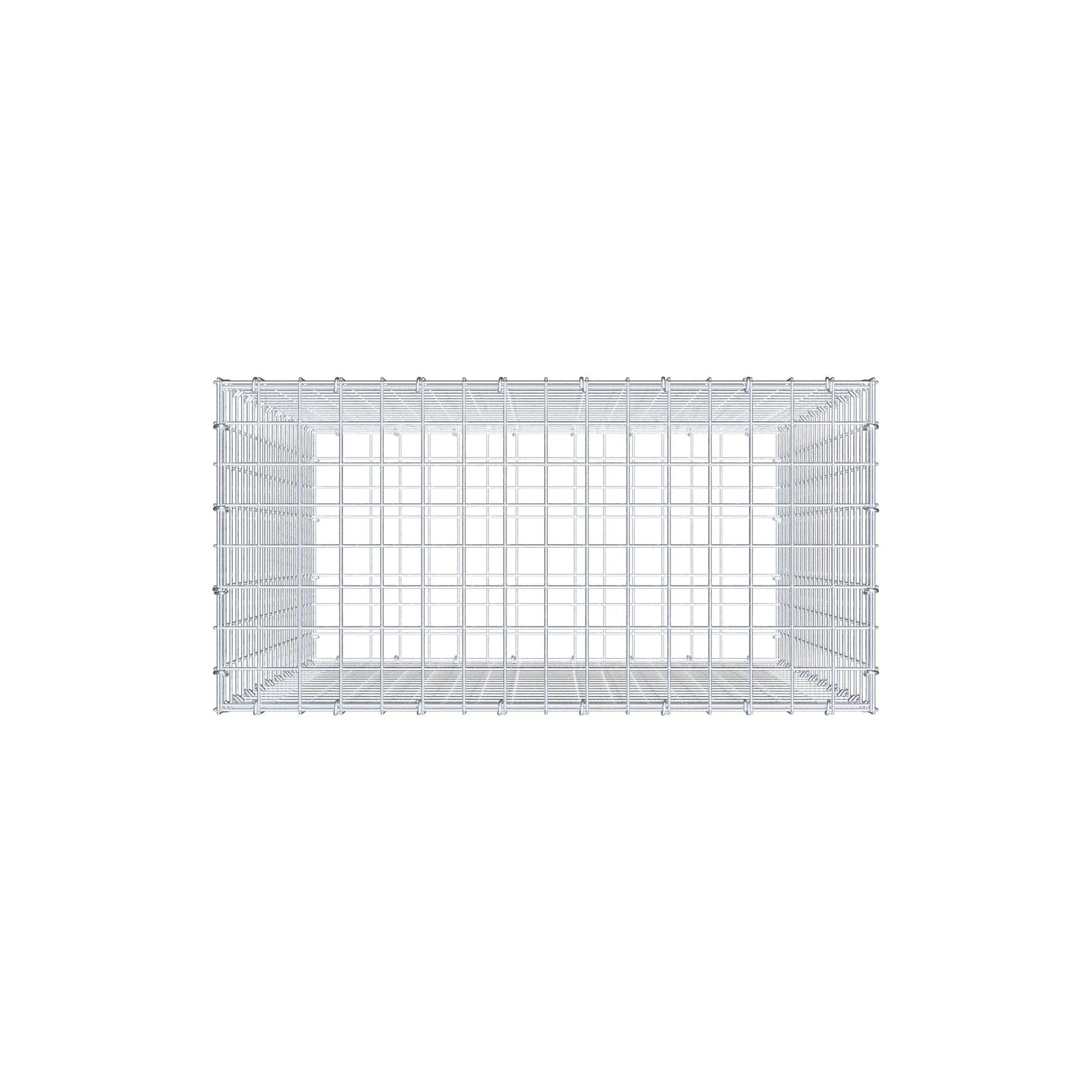 Gabion 100 cm x 80 cm x 40 cm (L x H x D), mesh size 5 cm x 5 cm, C-ring