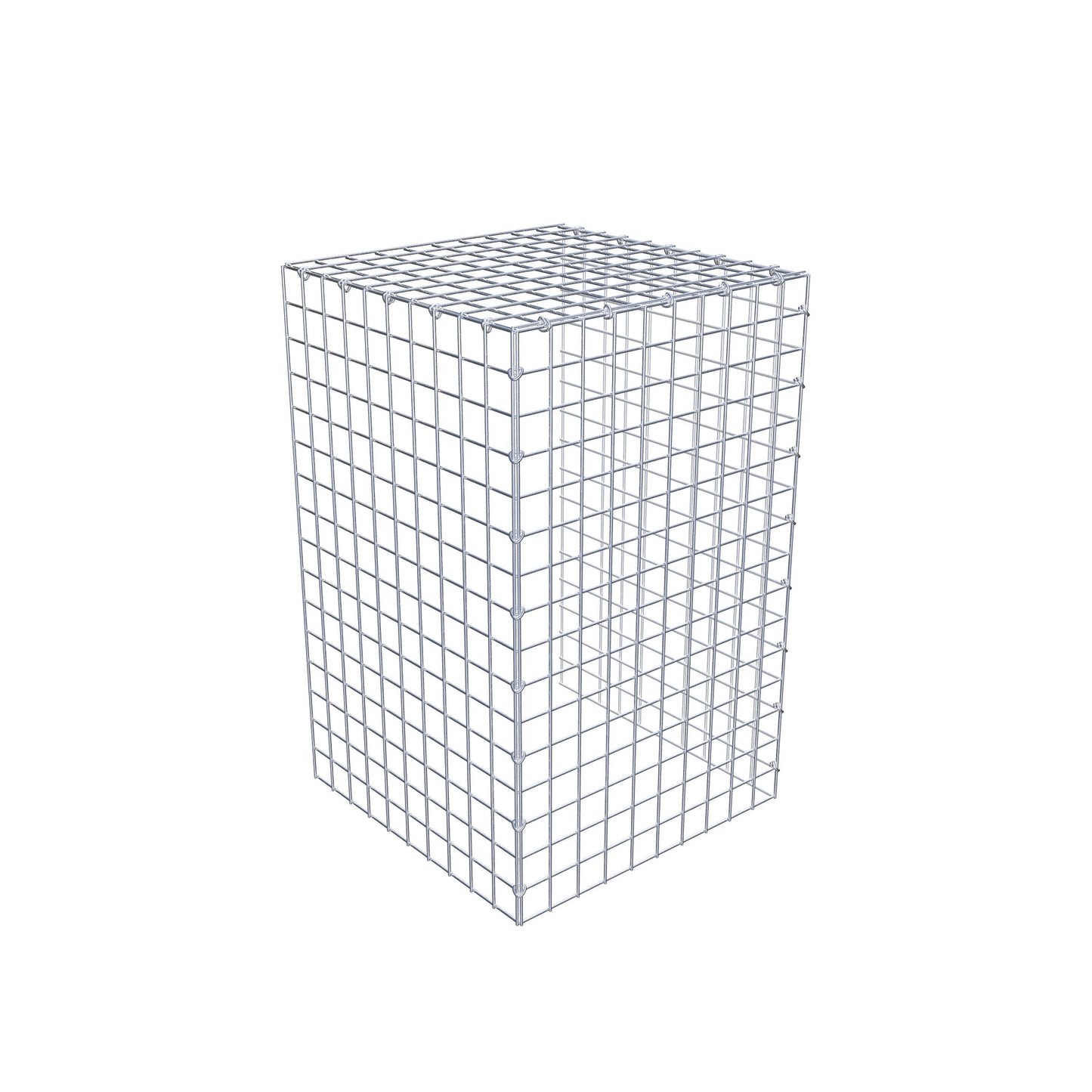 Monteret gabion type 4 80 cm x 50 cm x 50 cm (L x H x D), maskestørrelse 5 cm x 5 cm, C-ring