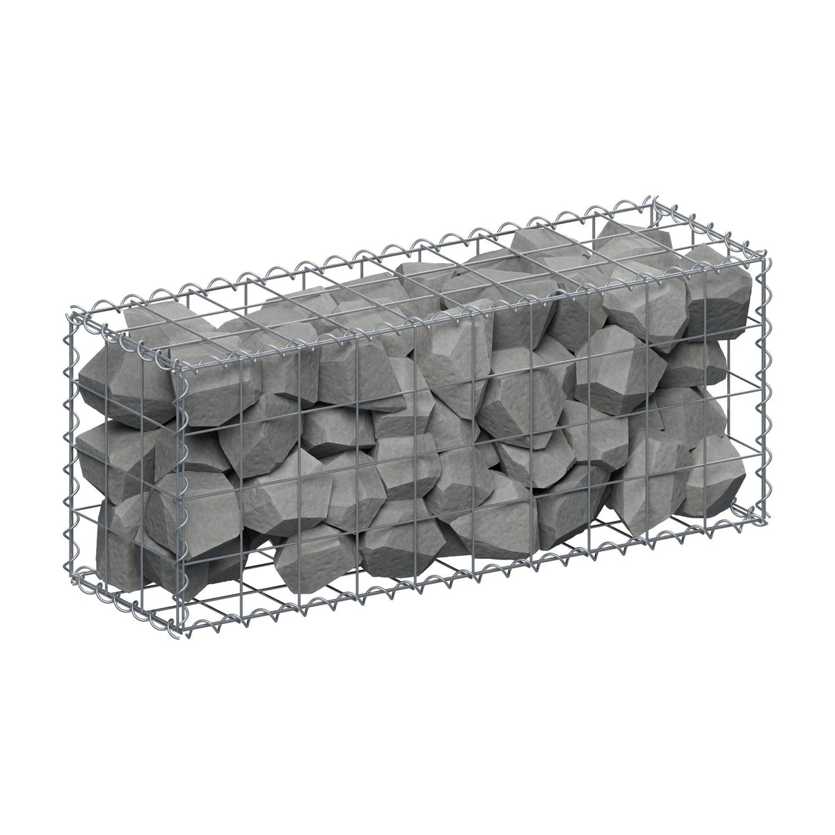 Gabion 100 cm x 40 cm x 30 cm (L x H x P), mailles 10 cm x 10 cm, spirale