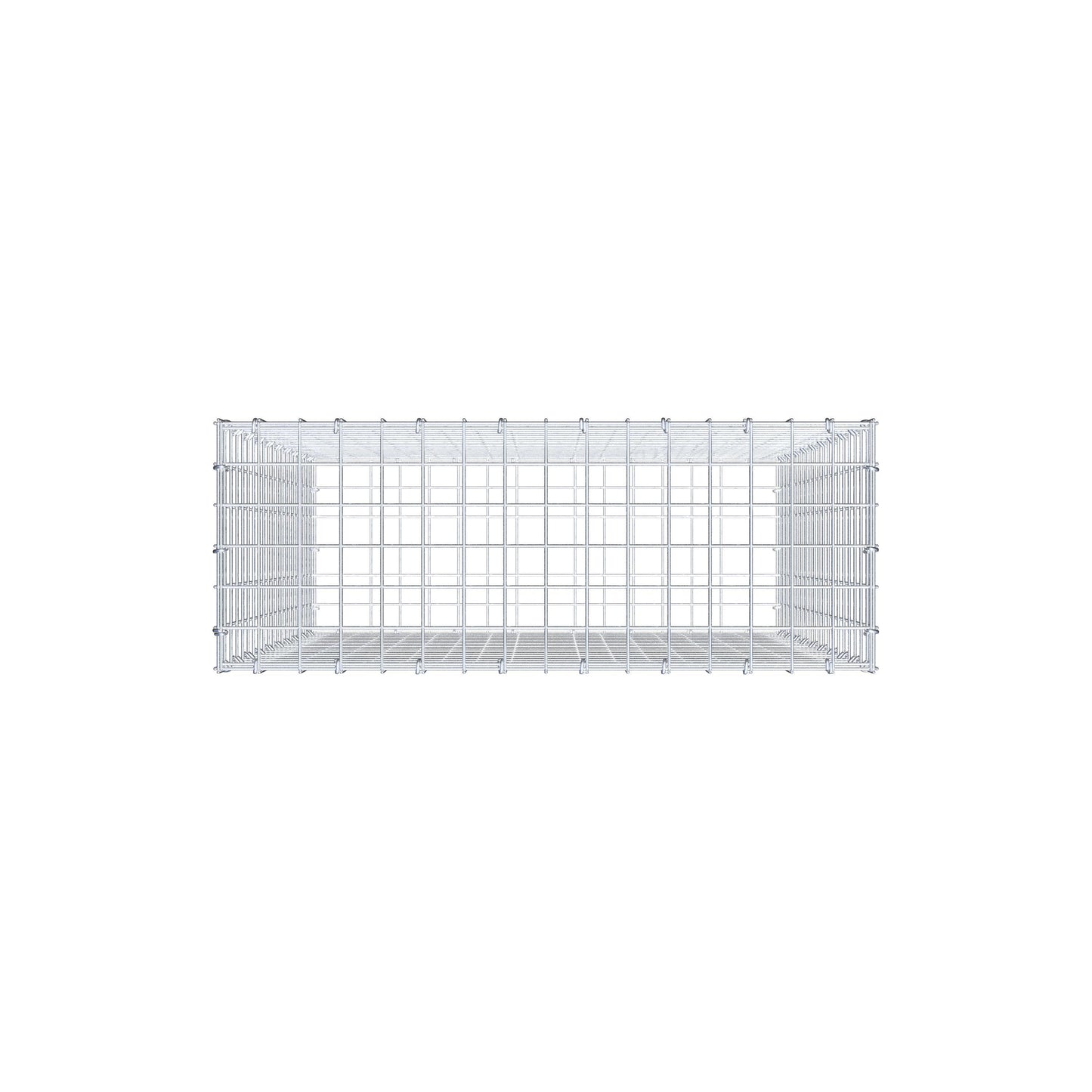 Gabbione 100 cm x 80 cm x 30 cm (L x H x P), maglia 5 cm x 5 cm, anello a C