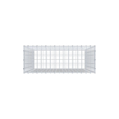 Gabbione 100 cm x 80 cm x 30 cm (L x H x P), maglia 5 cm x 5 cm, anello a C