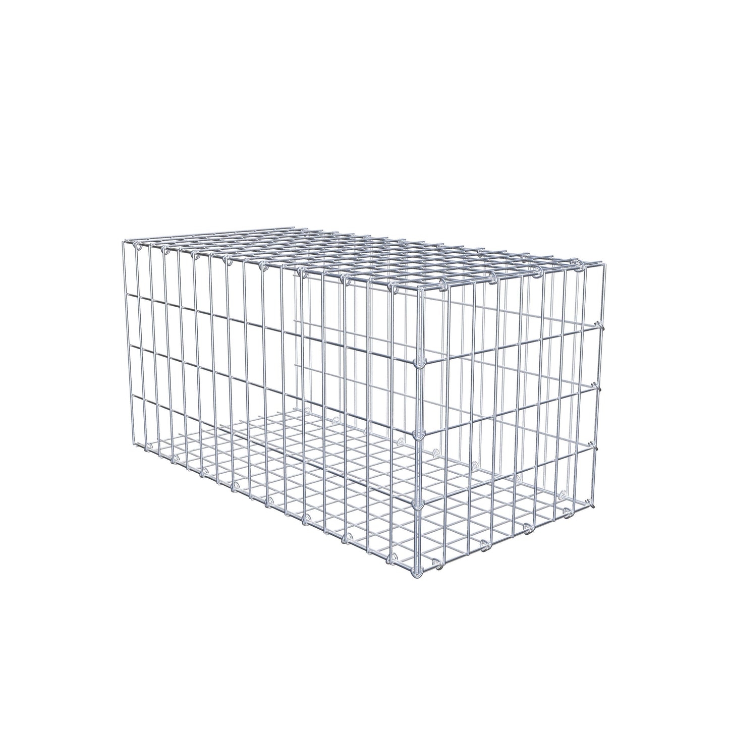 Anbaugabione Typ 2 80 cm x 40 cm x 40 cm, Maschenweite 5 cm x 10 cm, C-Ring