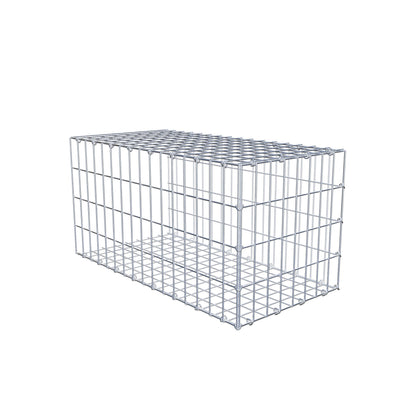Anbaugabione Typ 2 80 cm x 40 cm x 40 cm, Maschenweite 5 cm x 10 cm, C-Ring