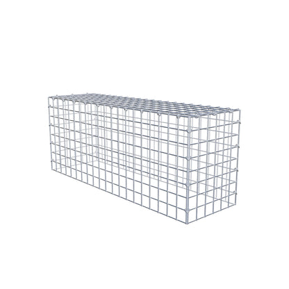 Typ 3 påbyggnadsgabion 100 cm x 40 cm x 30 cm (L x H x D), maskstorlek 5 cm x 5 cm, C-ring
