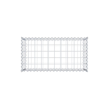 Gabione 100 cm x 40 cm x 50 cm (L x H x T), Maschenweite 10 cm x 10 cm, Spirale