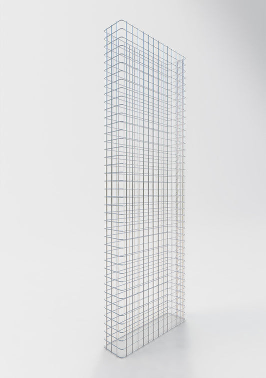 Comprimento da cerca de gabião 67 cm, altura 200 cm, profundidade 17 cm, tamanho da malha 5 x 5 cm