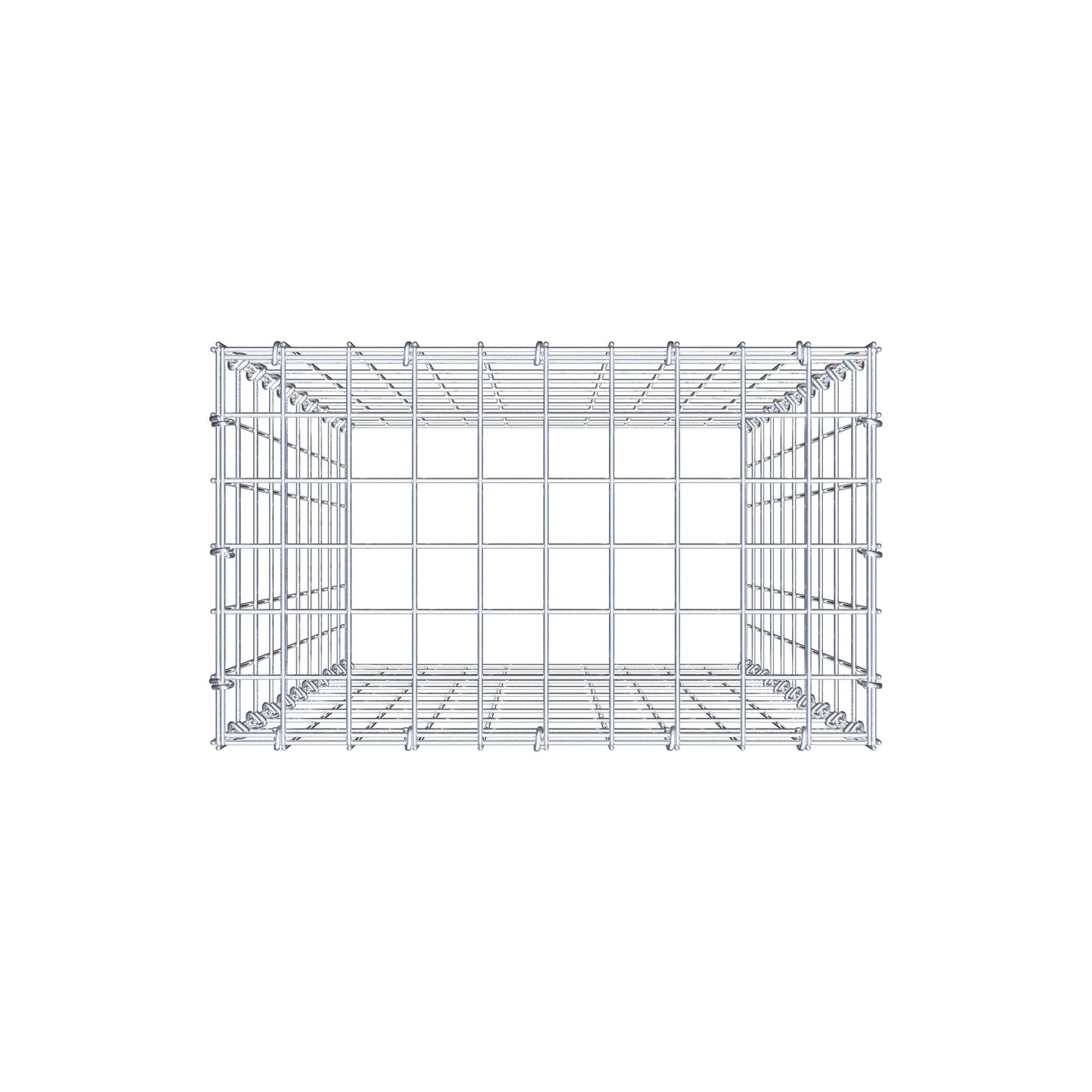 Gabião Tipo 3 100 cm x 50 cm x 30 cm (C x A x P), malhagem 5 cm x 10 cm, anel C