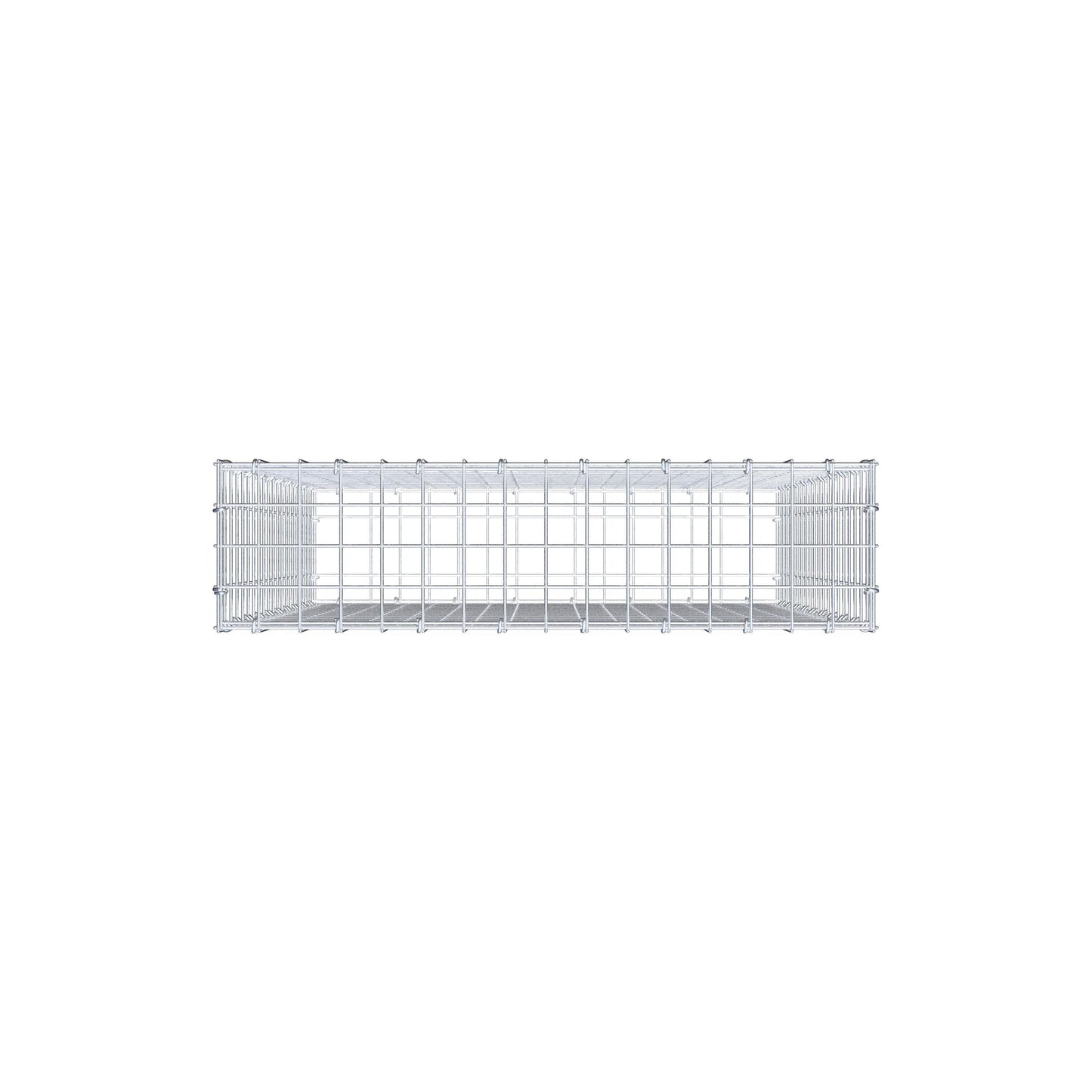 Gabbione 100 cm x 80 cm x 20 cm (L x H x P), maglia 5 cm x 5 cm, anello a C