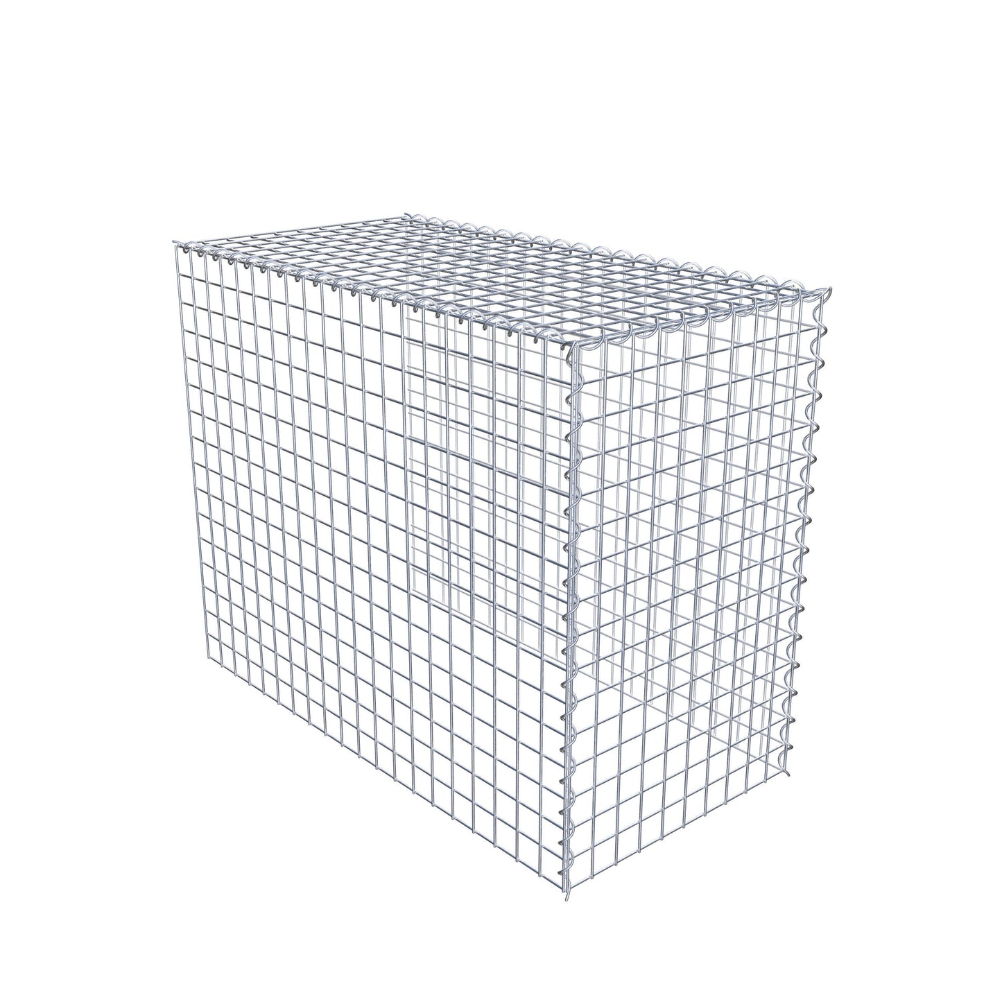 Opvokset gabion type 4 100 cm x 80 cm x 50 cm (L x H x D), maskestørrelse 5 cm x 5 cm, spiral