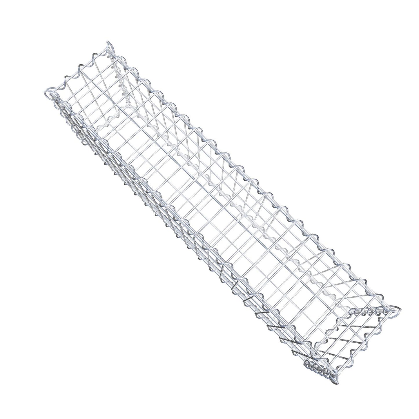 Juego de 2 gaviones de 100 cm x 30 cm x 20 cm (largo x alto x fondo), malla de 5 x 10 cm, en espiral
