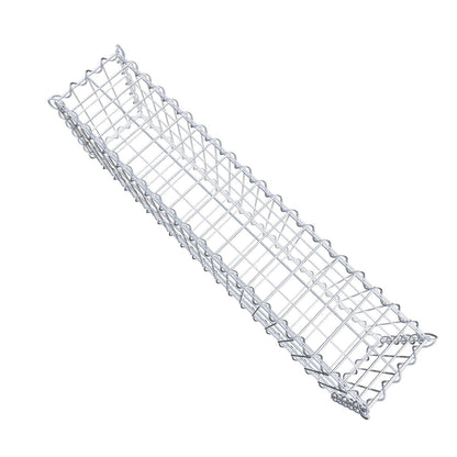 Juego de 2 gaviones de 100 cm x 30 cm x 20 cm (largo x alto x fondo), malla de 5 x 10 cm, en espiral
