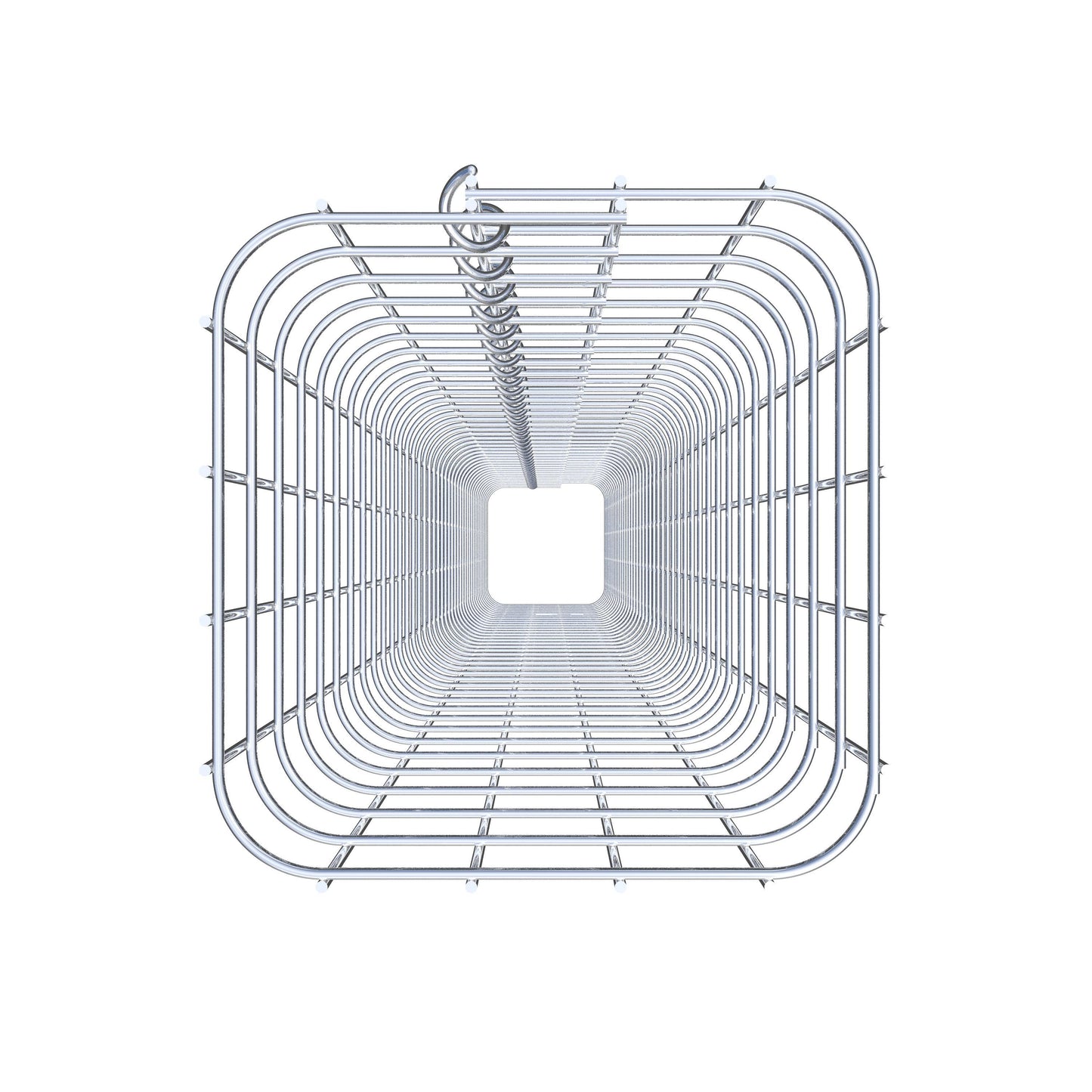 Coluna de gabião quadrada galvanizada a quente, 22 cm x 22 cm, 200 cm de altura, malha 5 cm x 5 cm
