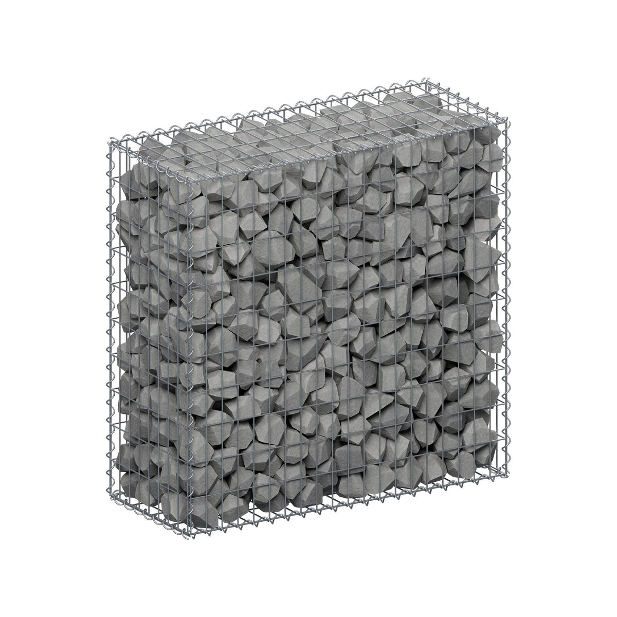 Gabion 100 cm x 100 cm x 40 cm (L x H x D), mesh size 5 cm x 10 cm, spiral