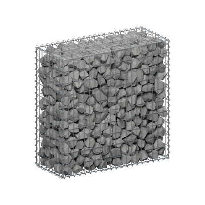 Gabion 100 cm x 100 cm x 40 cm (L x H x D), mesh size 5 cm x 10 cm, spiral