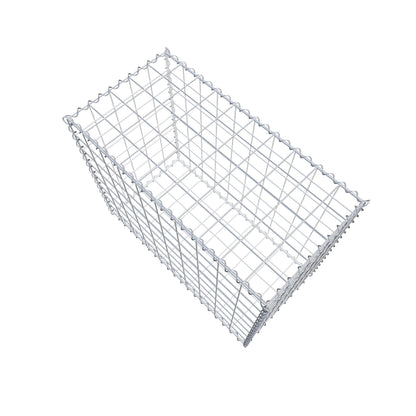 Gabione 100 cm x 80 cm x 50 cm (L x H x T), Maschenweite 10 cm x 10 cm, Spirale