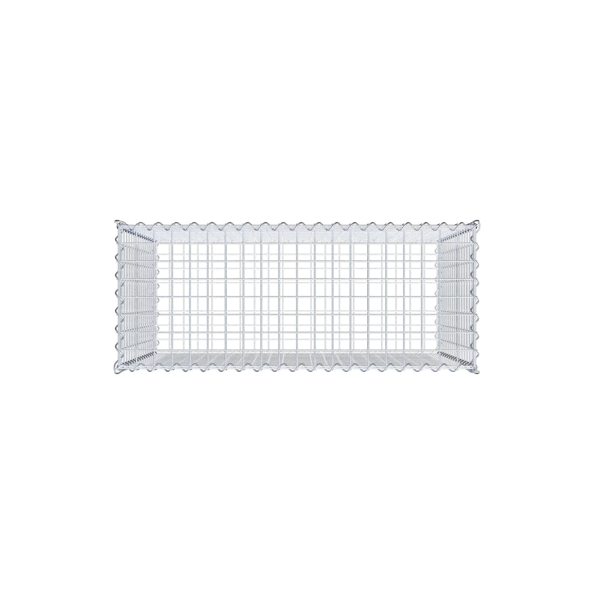 Gabion 100 cm x 80 cm x 40 cm (L x H x D), maskestørrelse 5 cm x 5 cm, spiral