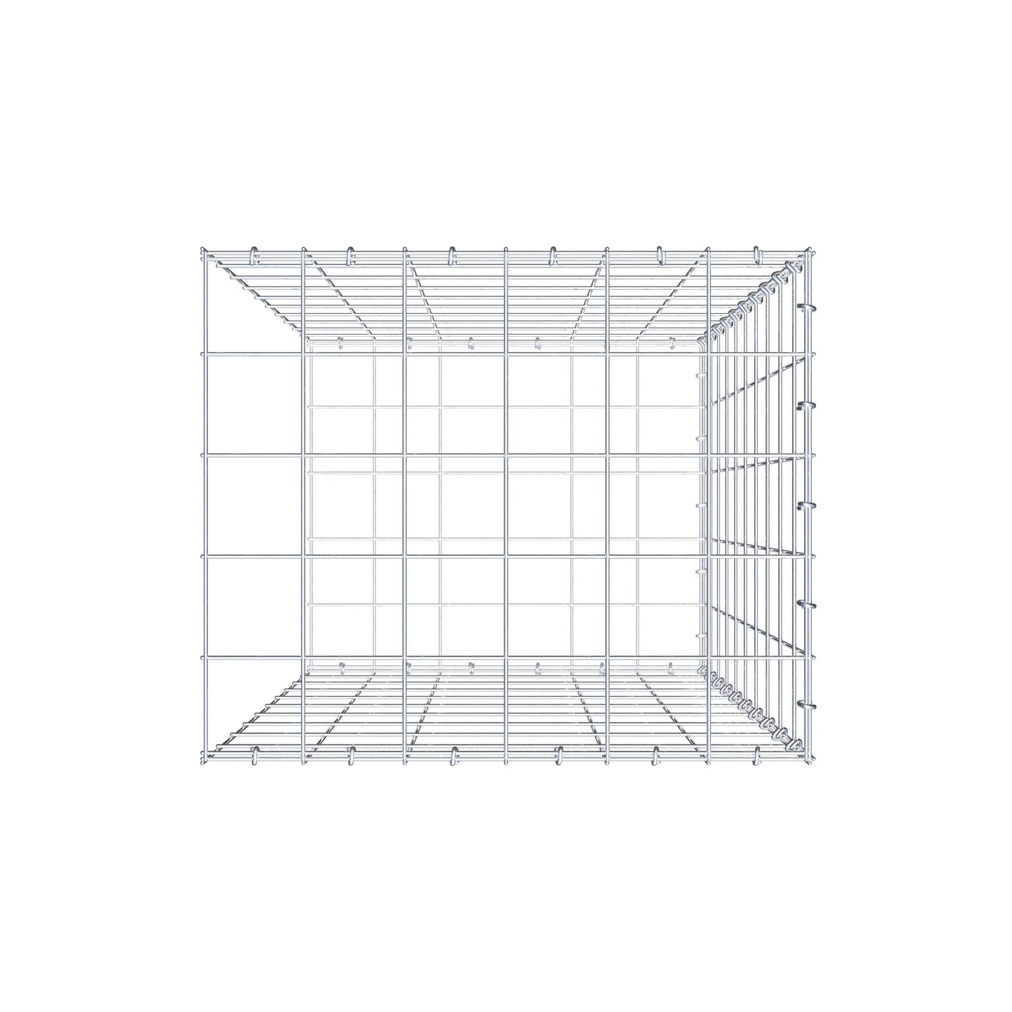 Fourche rapportée type 2 100 cm x 60 cm x 50 cm (L x H x P), mailles 10 cm x 10 cm, anneau C