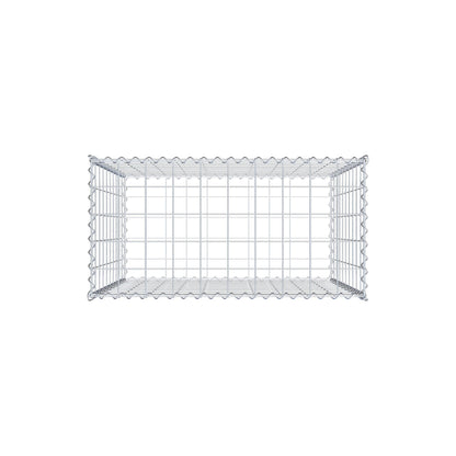 Lot de 2 gabions 100 cm x 100 cm x 50 cm (L x H x P), mailles 10 x 10 cm, spirale