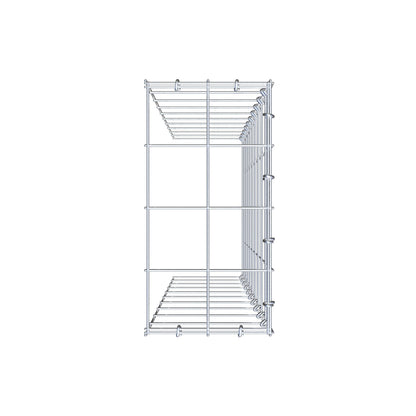 Monteret gabion type 4 100 cm x 20 cm x 40 cm (L x H x D), maskestørrelse 10 cm x 10 cm, C-ring