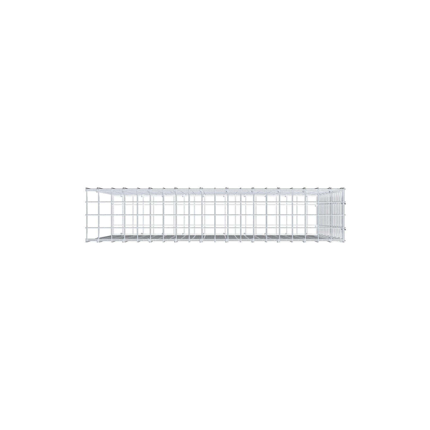 Gavión complementario de tipo 2 100 cm x 80 cm x 20 cm (largo x alto x fondo), malla 5 cm x 5 cm, anillo en C