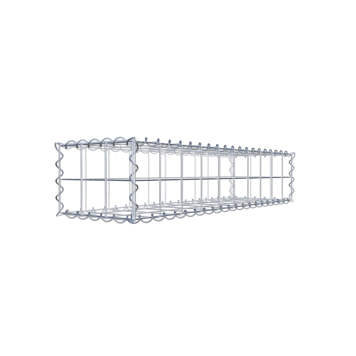 Gabion 100 cm x 20 cm x 30 cm (L x H x D), maskestørrelse 10 cm x 10 cm, spiral