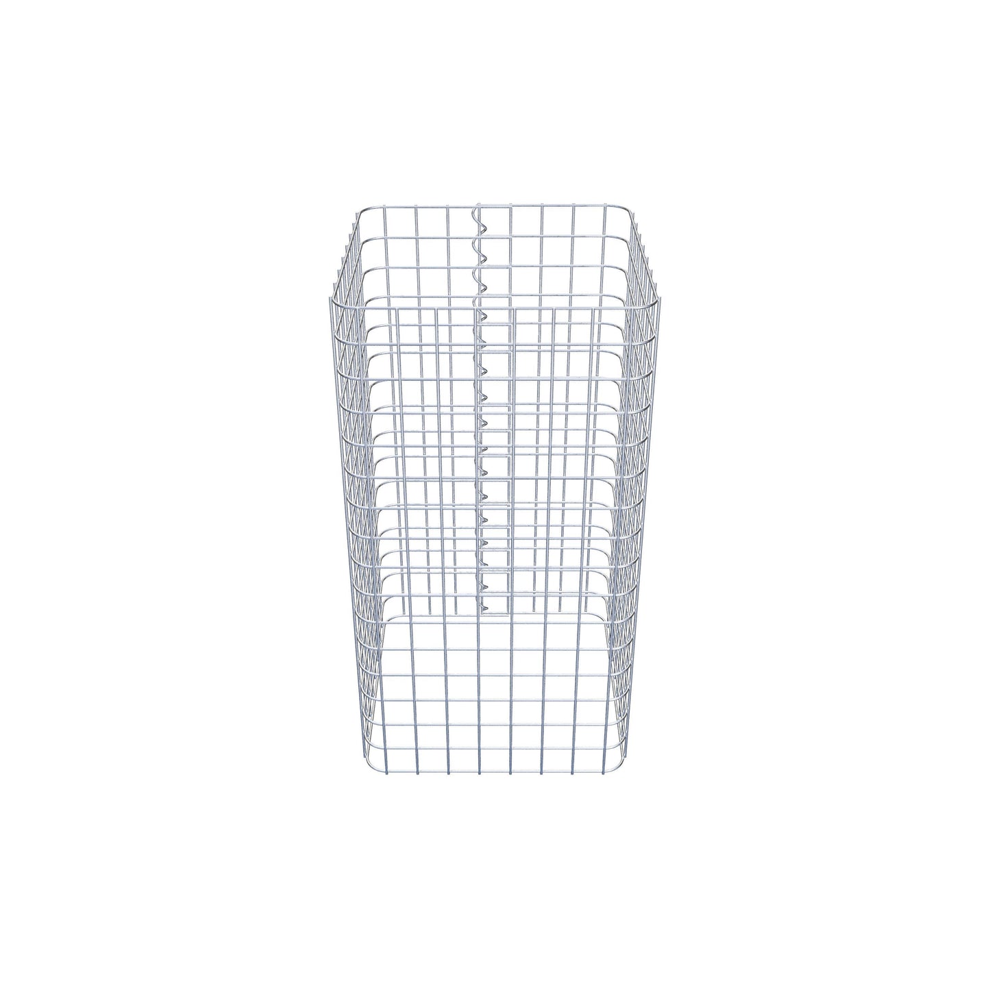Columna de gaviones, angular 42 cm x 42 cm, 80 cm de altura, MW 5 cm x 5 cm