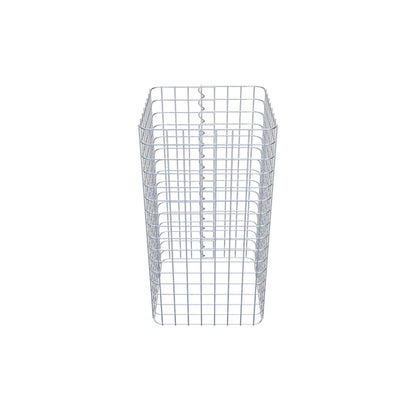 Columna de gaviones, angular 42 cm x 42 cm, 80 cm de altura, MW 5 cm x 5 cm