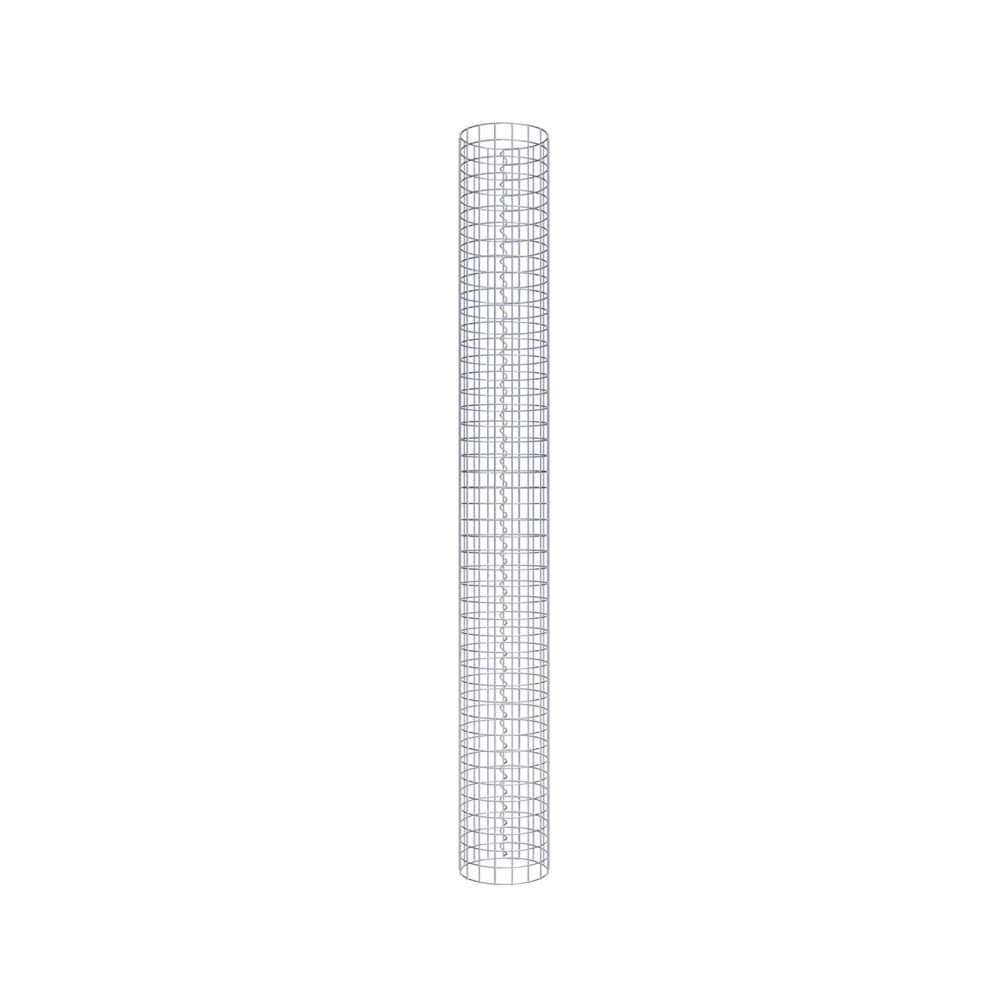 Coluna de gabião redonda 27 cm de diâmetro, 230 cm de altura, malhagem 5 cm x 5 cm