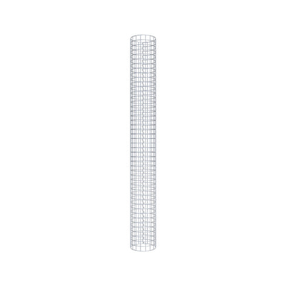 Coluna de gabião redonda 27 cm de diâmetro, 230 cm de altura, malhagem 5 cm x 5 cm