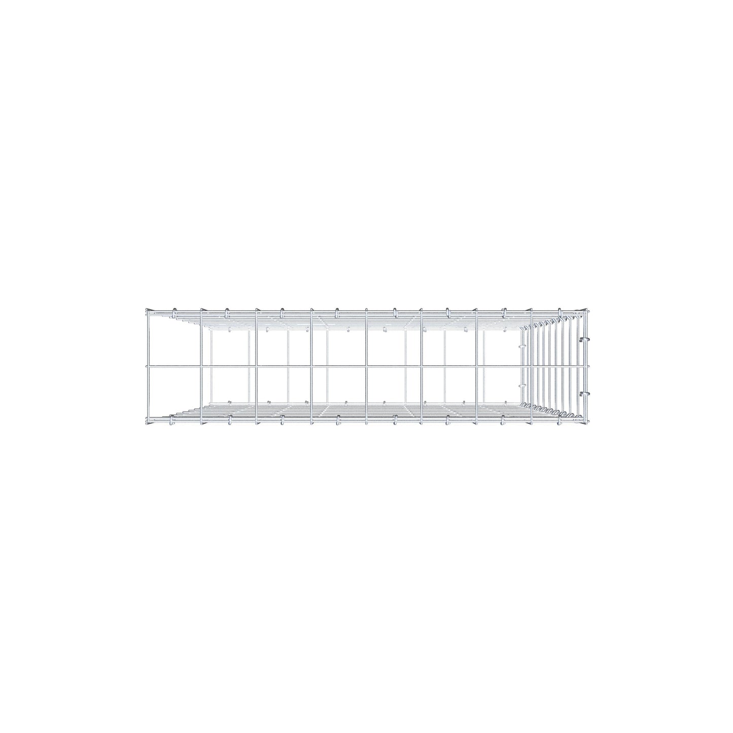 Gabbione aggiuntivo tipo 2 100 cm x 80 cm x 20 cm (L x H x P), maglia 10 cm x 10 cm, anello a C