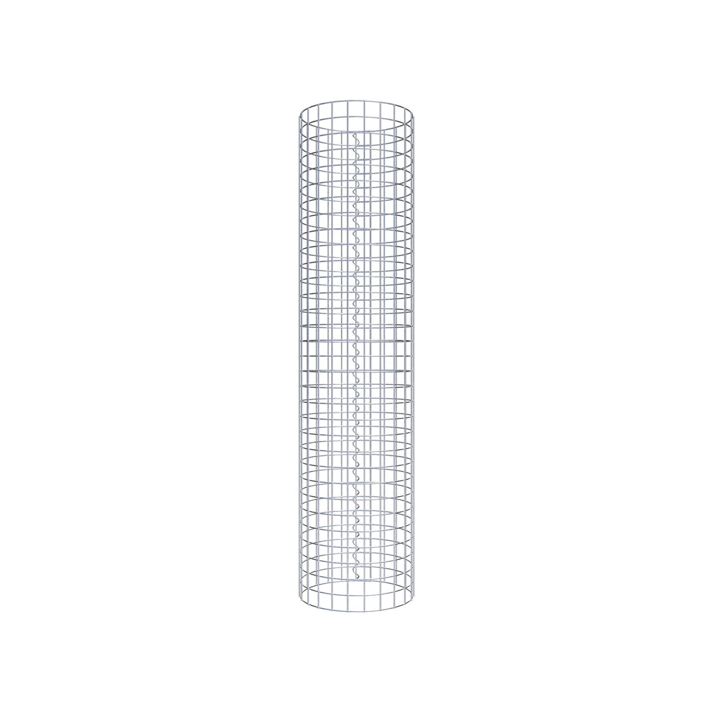 Coluna de gabião redonda 37 cm de diâmetro, 160 cm de altura, malhagem 5 cm x 5 cm