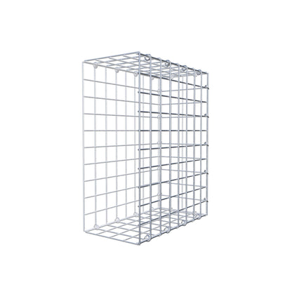 Monteret gabion type 2 50 cm x 40 cm x 20 cm (L x H x D), maskestørrelse 5 cm x 5 cm, C-ring