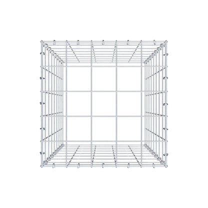 Monteret gabion type 3 80 cm x 50 cm x 50 cm (L x H x D), maskestørrelse 10 cm x 10 cm, C-ring
