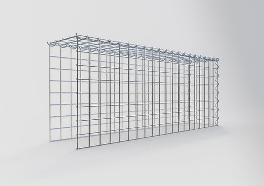 Gavión complementario tipo 4 100 cm x 40 cm x 20 cm (L x A x P), malla 5 cm x 5 cm, espiral