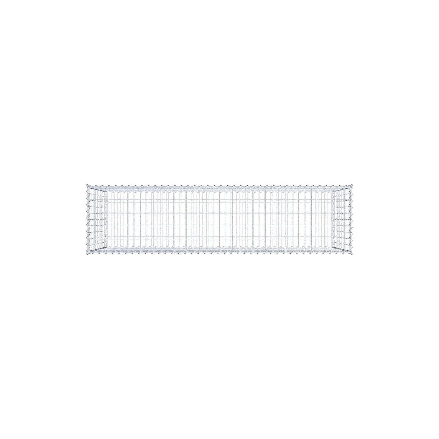 Gabion 200 cm x 100 cm x 50 cm (L x H x D), maskestørrelse 5 cm x 10 cm, spiral