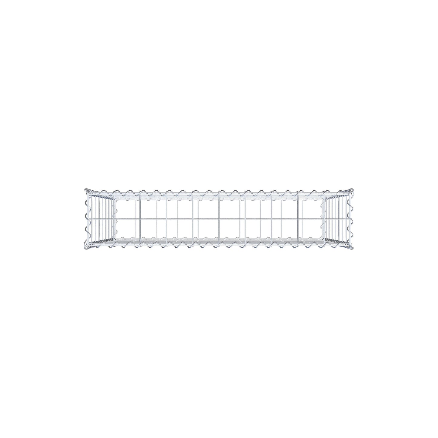 Gabion 100 cm x 80 cm x 20 cm (L x H x D), maskstorlek 10 cm x 10 cm, spiral