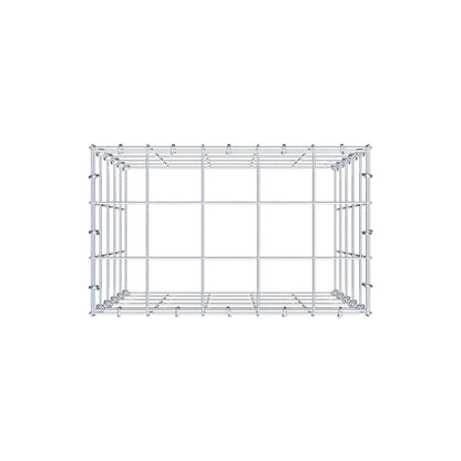 Monteret gabion type 3 50 cm x 50 cm x 30 cm (L x H x D), maskestørrelse 10 cm x 10 cm, C-ring