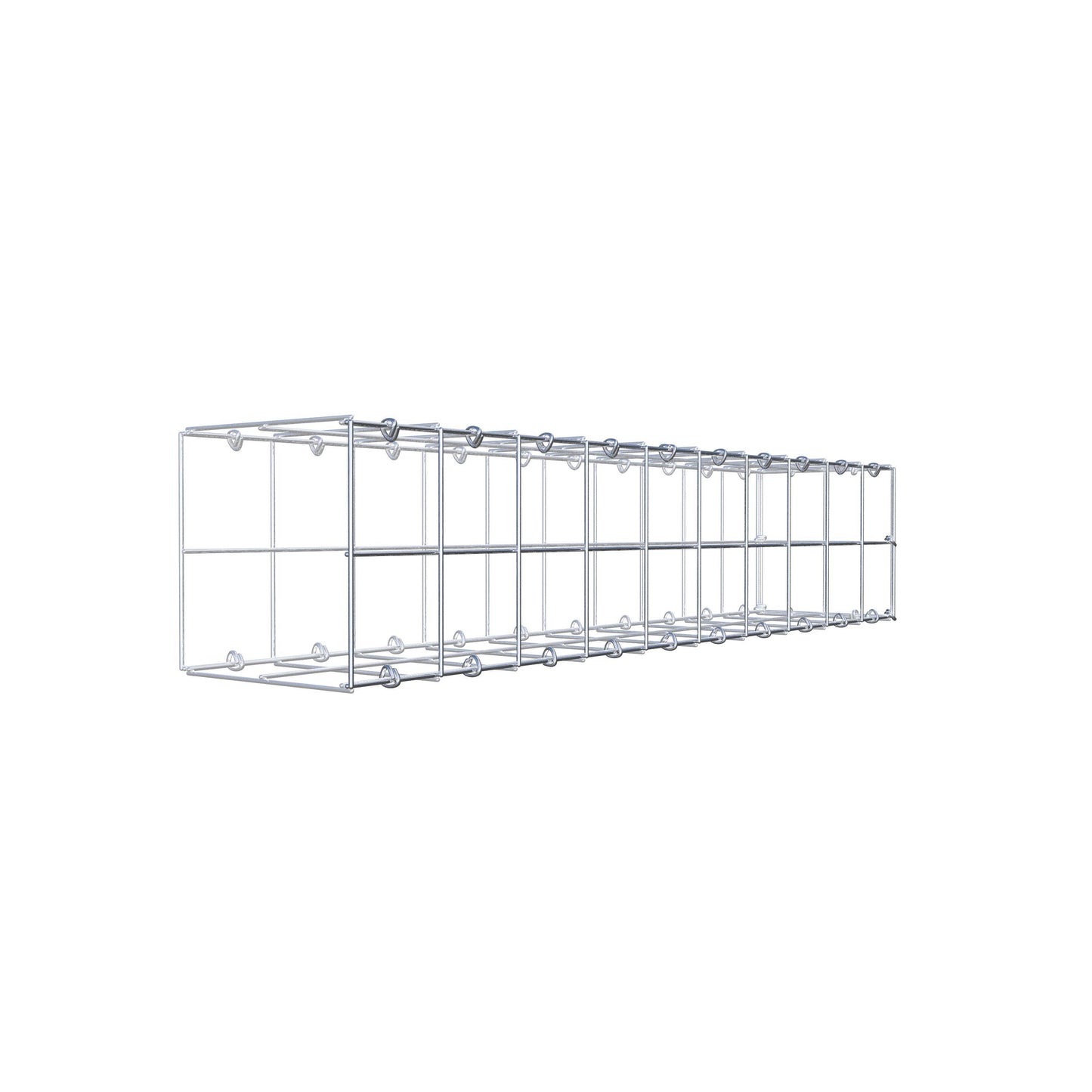 Bevestigbare schanskorf type 2 100 cm x 20 cm x 20 cm (L x H x D), maaswijdte 10 cm x 10 cm, C-ring