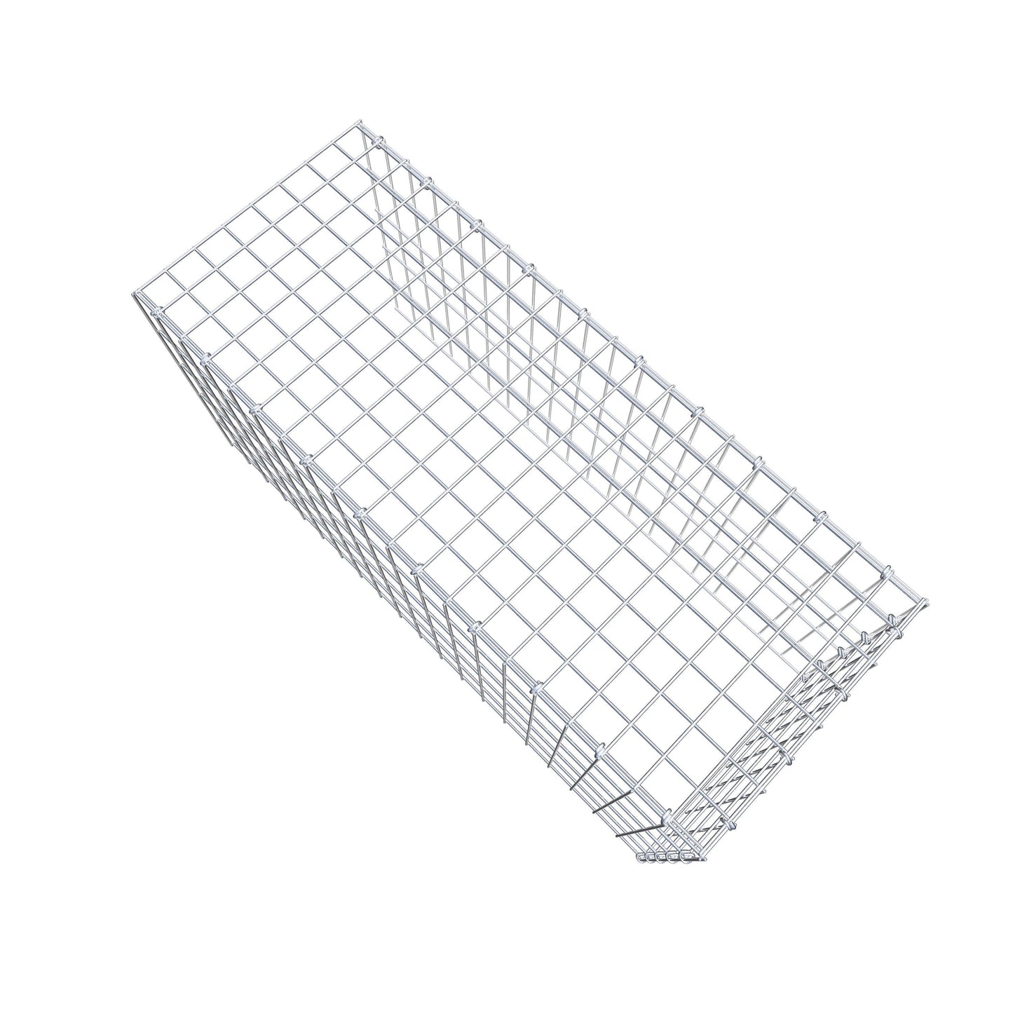 Typ 4 påbyggnadsgabion 100 cm x 50 cm x 40 cm (L x H x D), maskstorlek 5 cm x 10 cm, C-ring