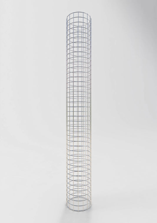 Gabionpelare, rund, varmförzinkad, 27 cm diameter, 200 cm höjd, MW 5 cm x 5 cm
