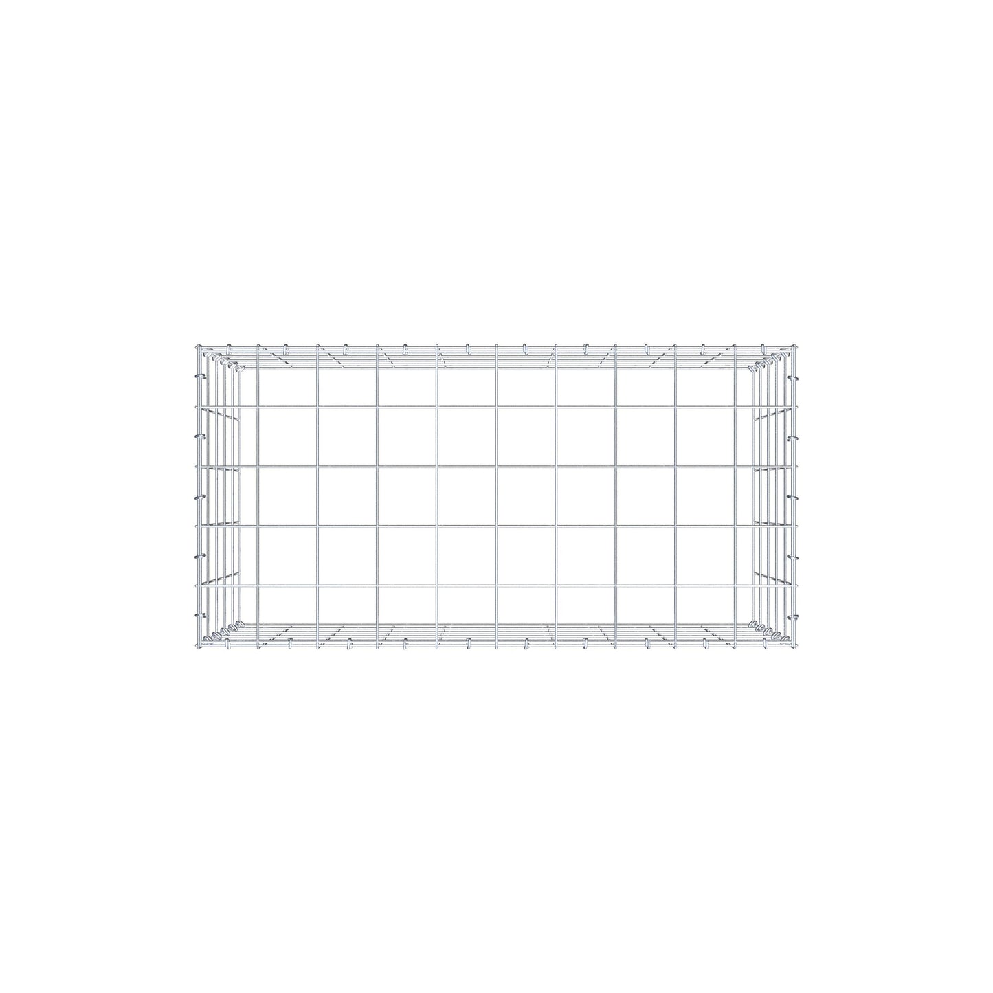 Anbaugabione Typ 3 100 cm x 50 cm x 50 cm (L x H x T), Maschenweite 10 cm x 10 cm, C-Ring