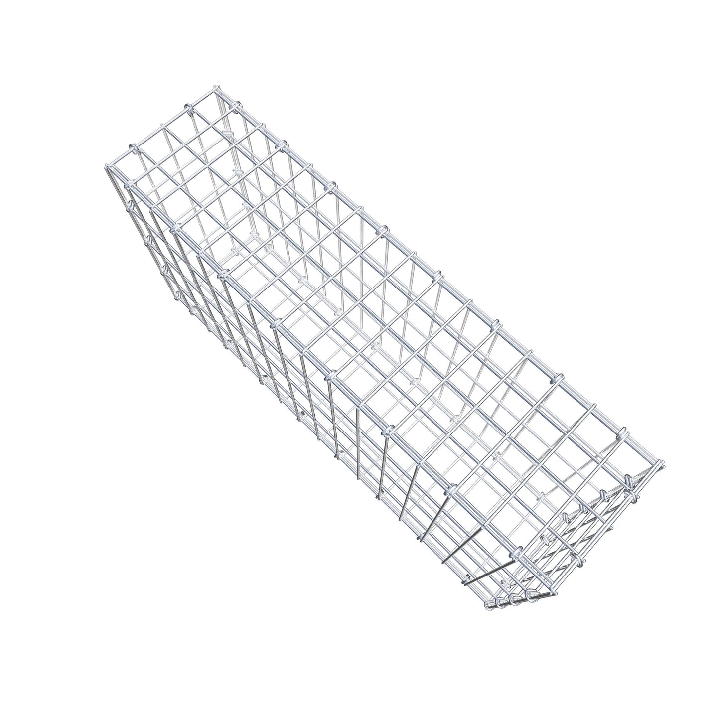 Gabion 80 cm x 40 cm x 20 cm (L x H x P), mailles 5 cm x 10 cm, anneau en C