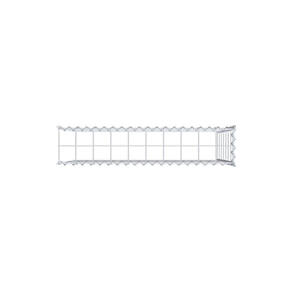 Opbouw schanskorf type 4 100 cm x 70 cm x 20 cm (L x H x D), maaswijdte 10 cm x 10 cm, spiraal