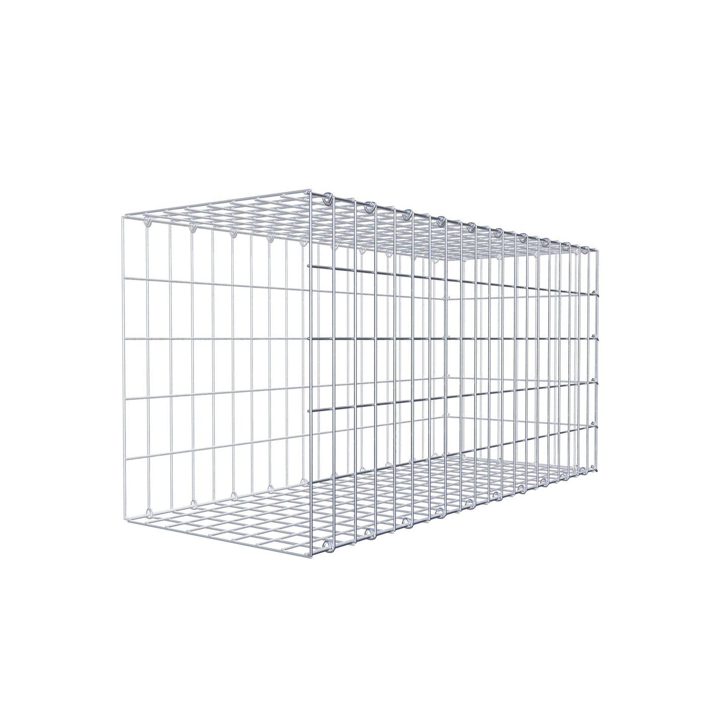 Monteret gabion type 2 100 cm x 50 cm x 40 cm, maskestørrelse 5 cm x 10 cm, C-ring