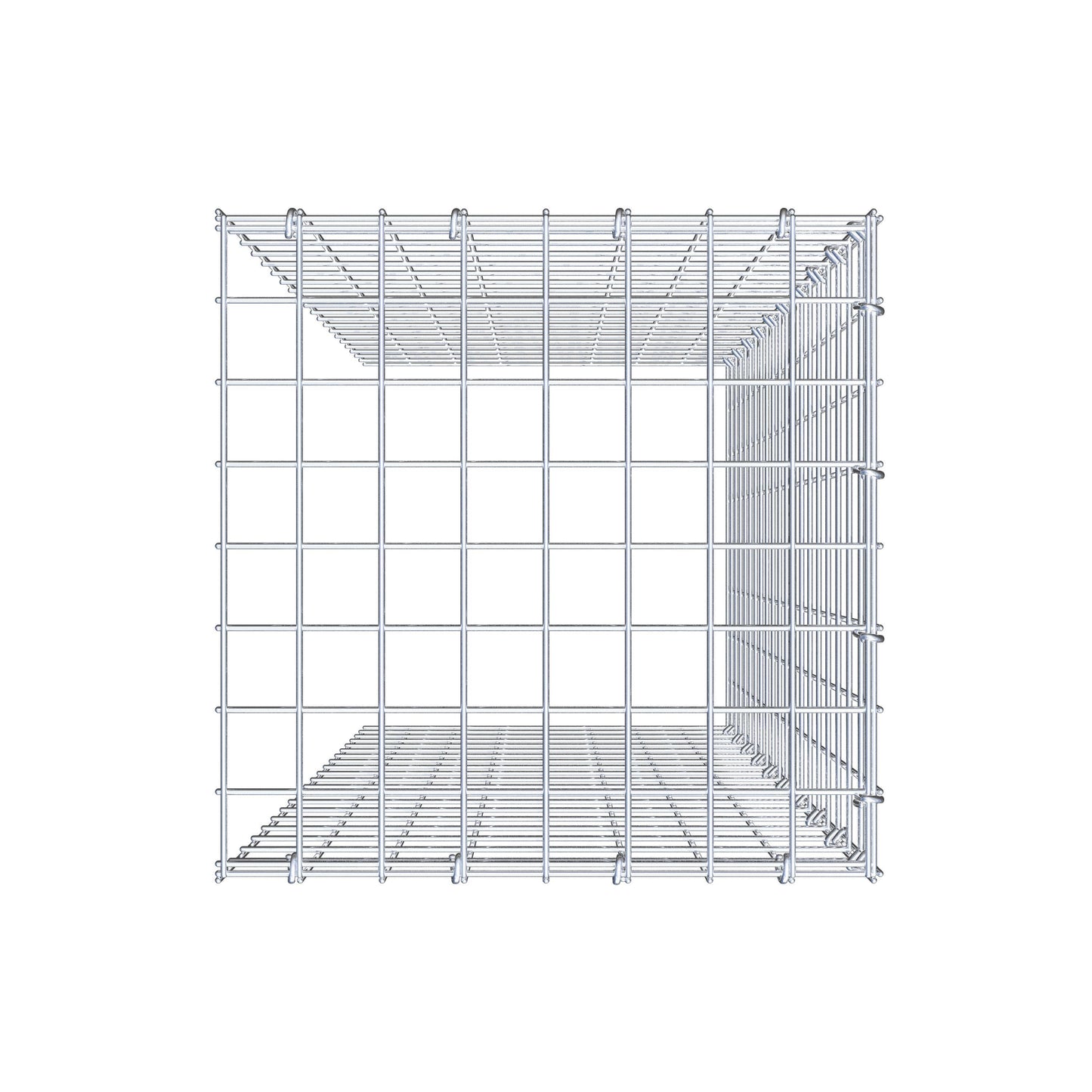 Mounted gabion type 4 100 cm x 40 cm x 40 cm (L x H x D), mesh size 5 cm x 5 cm, C-ring