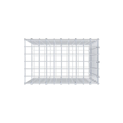Mounted gabion type 2 50 cm x 50 cm x 30 cm (L x H x D), mesh size 5 cm x 5 cm, C-ring