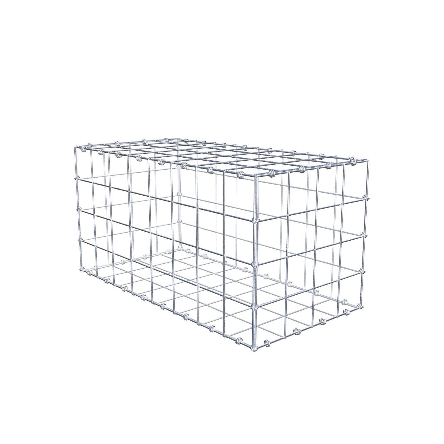 Gabione 80 cm x 40 cm x 40 cm (L x H x T), Maschenweite 10 x 10 cm, Spiralring