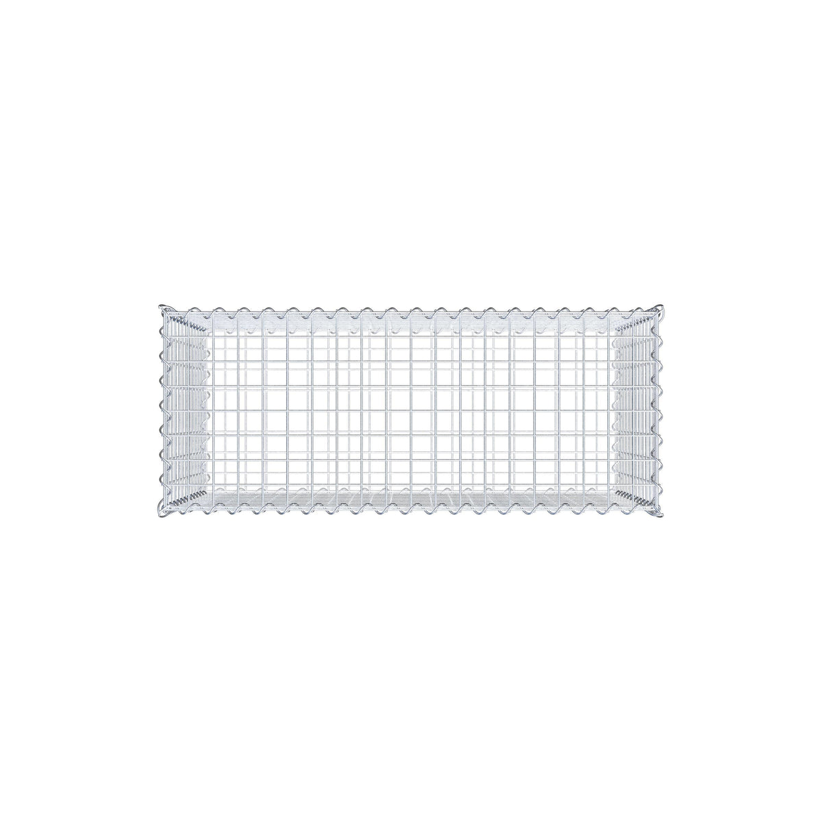 Gabion 100 cm x 60 cm x 40 cm (L x H x D), maskestørrelse 5 cm x 5 cm, spiral
