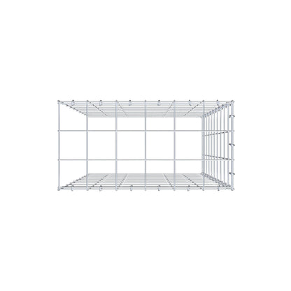 Typ 4 påbyggnadsgabion 100 cm x 60 cm x 30 cm (L x H x D), maskstorlek 10 cm x 10 cm, C-ring