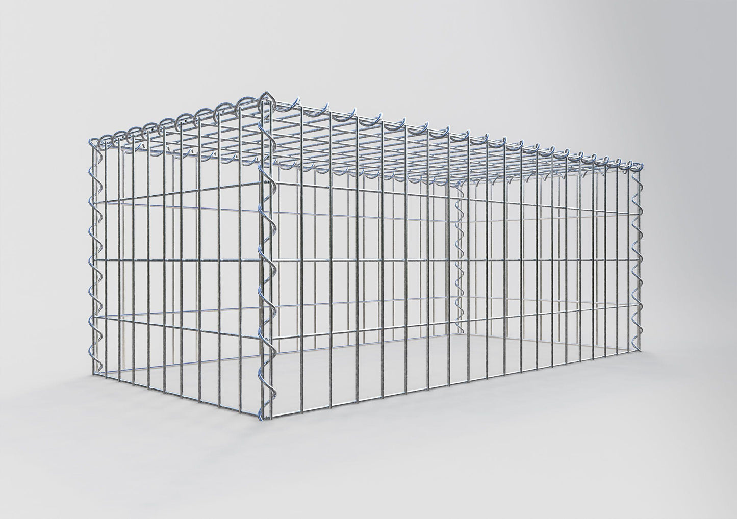Extra gabion typ 3 100 cm x 40 cm x 50 cm (L x H x D), maskstorlek 5 cm x 10 cm, spiral